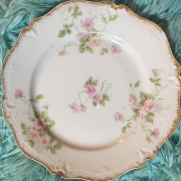 CH FIELD HAVILAND LIMOGES GDA FRANCE PINK ROSE - Picture 2 of 3
